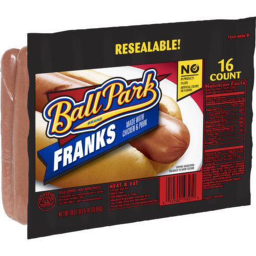 Ball Park Hot Dogs are as much a summer American tradition as a trip to the ballpark or fireworks on the 4th of July, so you can enjoy the flavor of summer whenever the mood strikes. Our tender and juicy hot dogs plump when you cook ‘em, and are a staple at everything from backyard BBQs to a game-day tailgate to a quick weeknight dinner. Sky’s the limit for toppings. A chili dog a sprinkling of cheddar cheese and onions? Sure! Wrapped in bacon? Love the gourmet twist! You can even create a hot dog buffet, where everyone will find a combination to love. Whether you're enjoying a classic hot-off-the-grill dog or loading one up Chicago style, Ball Park’s premium hot dogs will always take you back to that authentic taste of summer.