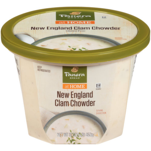 Panera Bread New England Clam Chowder, 16 OZ Soup Cup (Gluten Free)