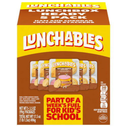 Lunchables Cracker Stackers, Ham and Cheddar