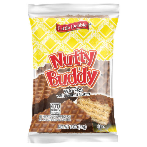 Little Debbie Nutty Buddy Wafers, with Peanut Butter