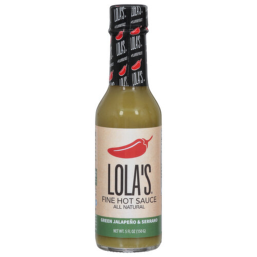 Lola's Fine Hot Sauce, Green Jalapeno & Serrano