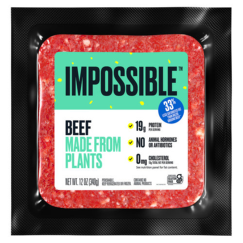 Cook like ground beef. No animal hormones or antibiotics. Contains no animal products.