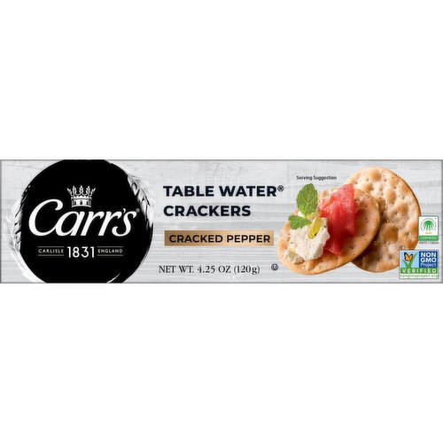 Carr's Table Water Table Water Crackers, Cracked Pepper