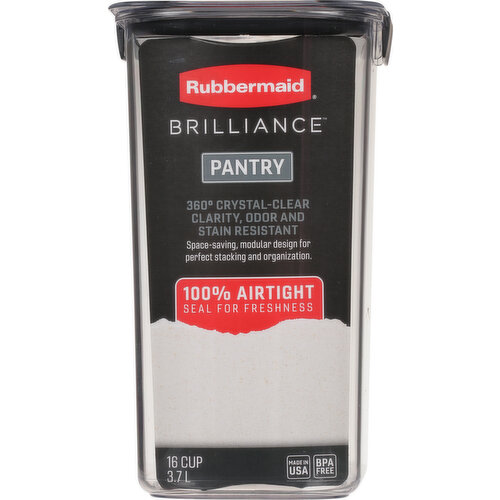 Rubbermaid Brilliance Food Storage Container, Pantry, 16 Cup
