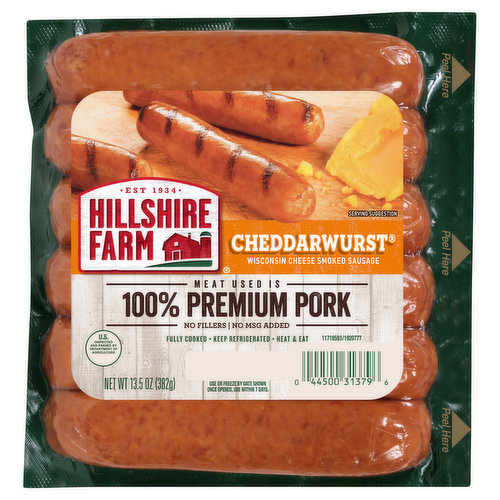 Hillshire Farm Hillshire Farm Cheddarwurst Smoked Sausage Links, 6 Count