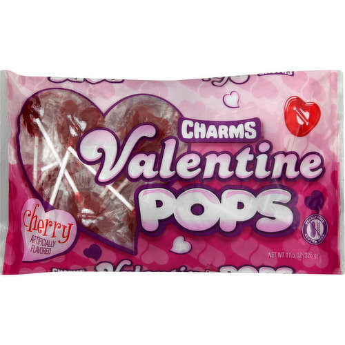 Charms Pops, Valentine, Cherry