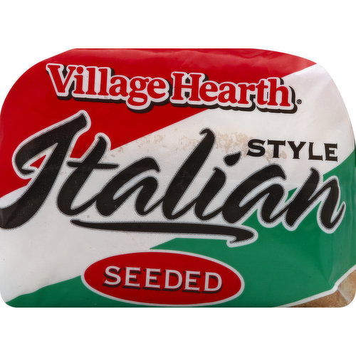 Delicious, wholesome bread. www.panogold.com. We can all make a difference (Even the twist tie that we used on this package is certified as completely biodegradable)! Plastic bags are recycled into many different products. Most plastic bags are recycled into composite decking but can also be reprocessed into post consumer resin which can be recycled into a variety of products such as new bags, pallets, containers and crates. Go green. please recycle me with your grocery store bags. Village Hearth's Italian Bread is made with the whole family in mind - for making soft, fresh sandwiches with delicious Italian meats and cheeses, crispy golden toast or great grilled cheese sandwiches. Enjoy! Village Hearth is a family owned company with a proud heritage dating back to the 1800s! Our entire line of breads is made with only the finest ingredients. Try the other delicious Village Hearth breads. You'll find them in the Village Hearth section at your favorite store. Village Hearth. Always healthy for you. This Product Does Not Contain: high fructose corn syrup; artificial colors/dyes; bleached flour; l-cysteine; cholesterol; azodicarbonamide (ADA); trans fat.