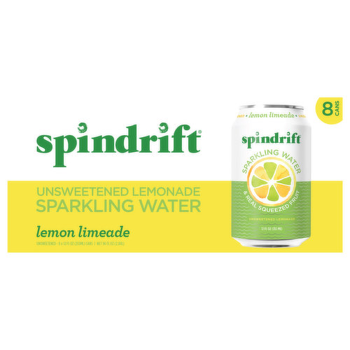 Spindrift Sparkling Water, Lemon Limeade, Unsweetened