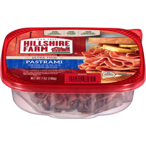 Hillshire Farm Ultra Thin Sliced Deli Lunch Meat, Pastrami, 7 ounces