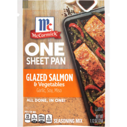 McCormick One Sheet Pan Glazed Salmon & Vegetables One Sheet Pan Seasoning Mix