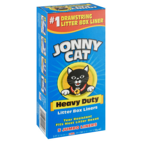 Jonny Cat Litter Box Liners, Heavy Duty, Jumbo