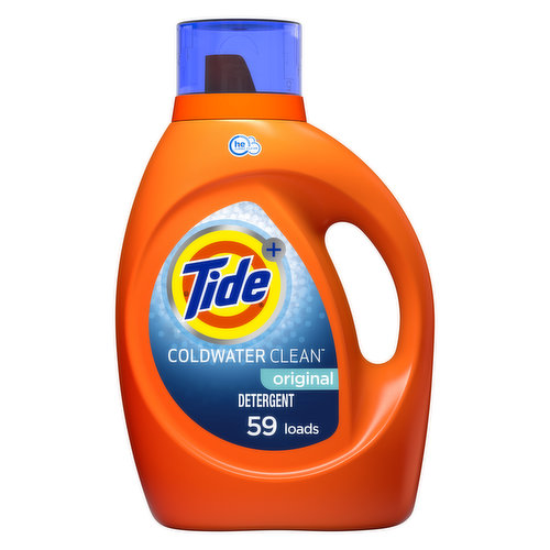Tide Coldwater Clean Fresh HE Turbo Clean Liquid Laundry Detergent, 92 fl oz, 59 loads