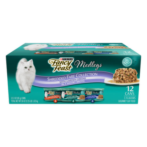 Fancy Feast Medleys Cat Food, Shredded Fare Collection