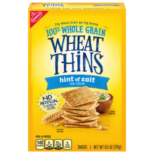 WHEAT THINS Hint of Salt Low Sodium Whole Grain Wheat Crackers