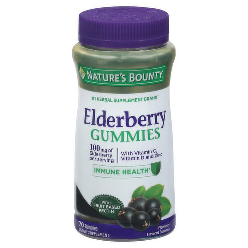 Nature's Bounty Elderberry, 100 mg, Gummies