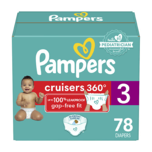 Pampers Cruisers Cruisers 360 Diapers Size 3 78 Count