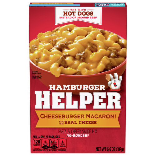 Hamburger Helper Pasta & Cheesy Sauce Mix, Cheeseburger Macaroni