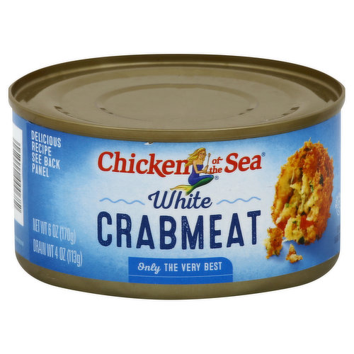 Drain wt: 4 oz (113 g). Only the very best. Delicious recipe. See back panel. Explore great recipes at: www.chickenofthesea.com. Questions or comments? Let's chat! Call us toll free (844) 698-8621. Make sure to have your can code ready when you call. 100% recyclable packaging. Wild caught. Product of Vietnam.