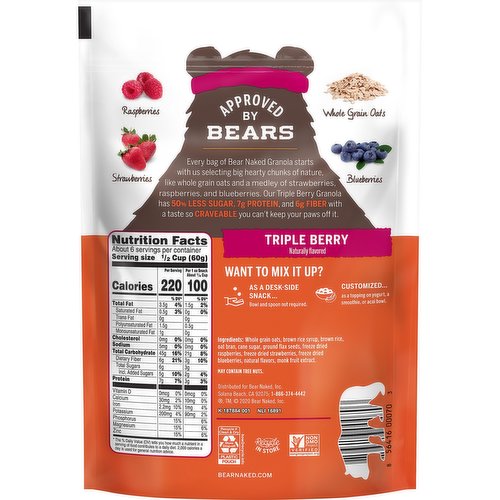 Bear Naked Granola Cereal, Triple Berry