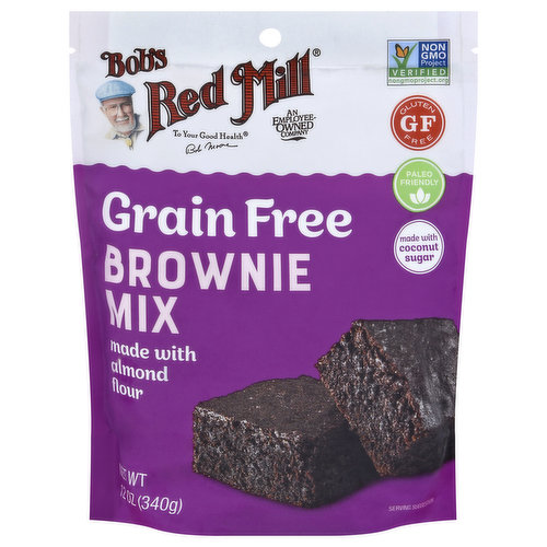 To your good health. - Bob Moore. An employee owned company. Dear friends, If you've been following a grain free diet, fresh-baked treats like brownies might be a distant memory in your kitchen. Not anymore. Bob’s Red Mill grain free baking mixes are delicious, quick to prepare, easy-to-use mixes that offer the scrumptious flavor and tempting aroma of traditional baked goods, without the grains. It’s that simple. Mix up a batch today and enjoy everything you've been missing! To your good health. Bob Moore.