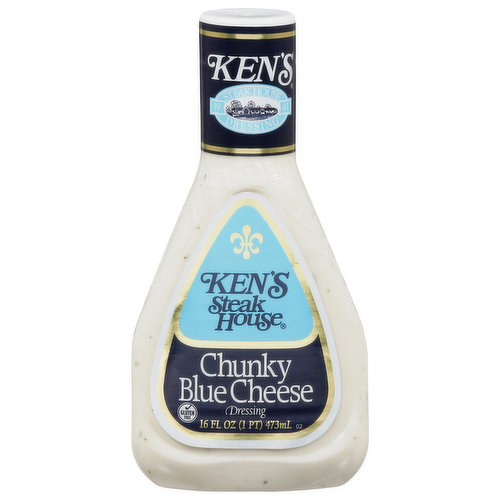 1941. Ken's Chunky Blue Cheese signature recipe is made with aged blue cheese, garlic, onion and spice for a bold, rich dressing in the classic steak house tradition. Ken's: A Family owned company.