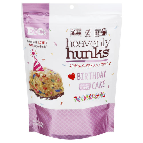 E&C's Heavenly Hunks Cookies, Gluten-free, Birthday Cake