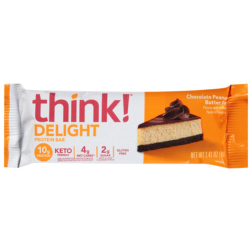 Think! Delight Protein Bar, Chocolate Peanut Butter Pie