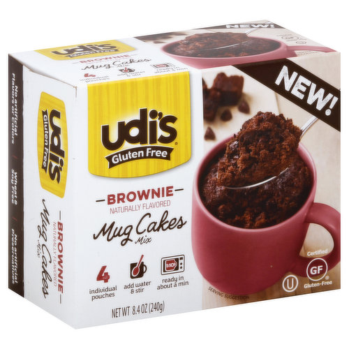 Udi's Gluten Free Mug Cakes Mix, Brownie