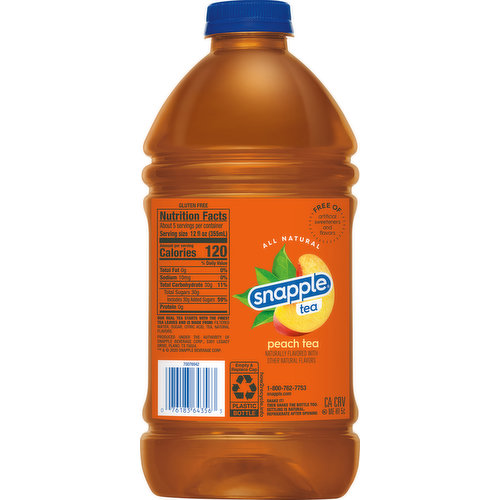 Snapple Peach Tea, 32 Fl Oz Bottle