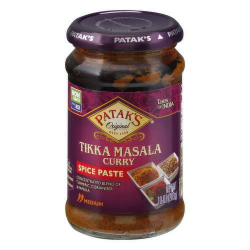 Pataks Spice Paste, Tikka Masala Curry, Medium