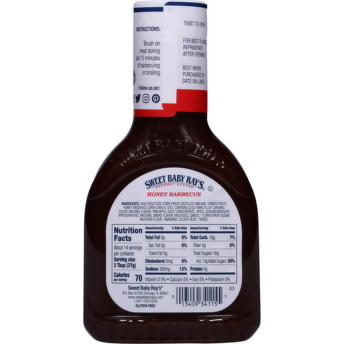 Sweet Baby Ray's Honey Barbecue Sauce