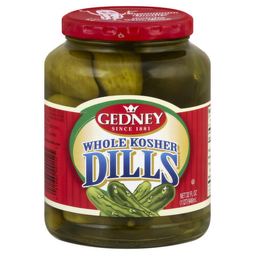 Gedney Pickles, Kosher Dills, Whole 