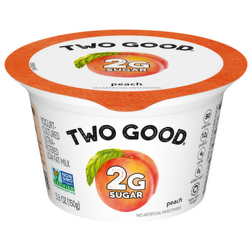 Two Good Yogurt, Peach, Ultra-Filtered, Low Fat
