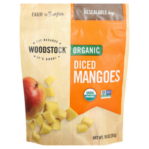 Woodstock Diced Mangoes, Organic