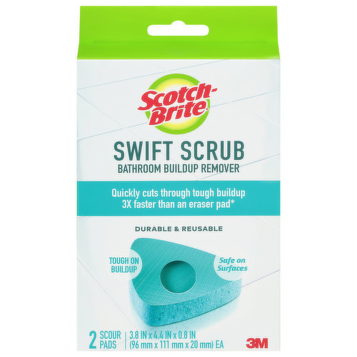 Scotch-Brite Swift Scrub, Bathroom Buildup Remover, 2 Pack