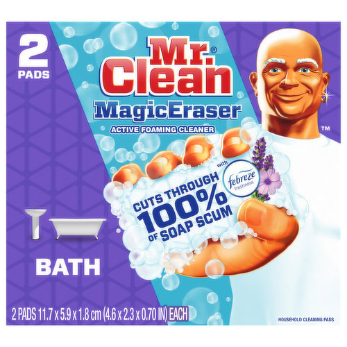 Mr. Clean Magic Eraser Cleaning Pads, Household, Lavender Scent, Bath