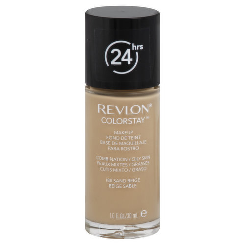 Revlon ColorStay Makeup, Combination/Oily, Sand Beige 180, Broad Spectrum SPF 15