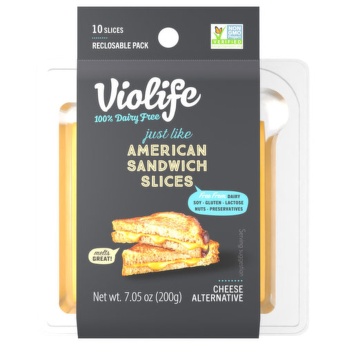 Violife Cheese Alternative, American Sandwich, Slices