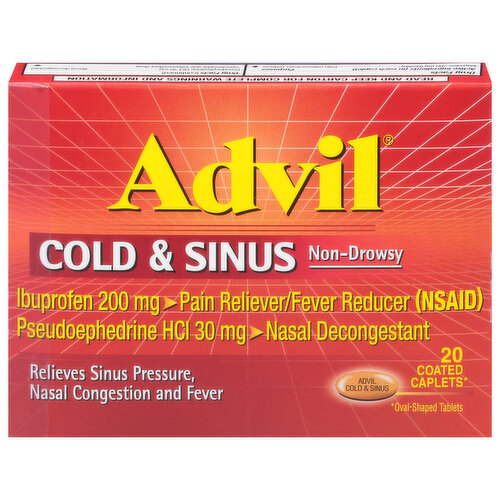 Advil Cold & Sinus, Non-Drowsy, Coated Caplets