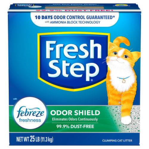 Fresh Step Odor Shield Cat Litter, Clumping, with Febreze Freshness
