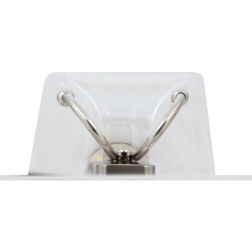 Command Double Hook, Decorative, Brushed Nickel, Large
