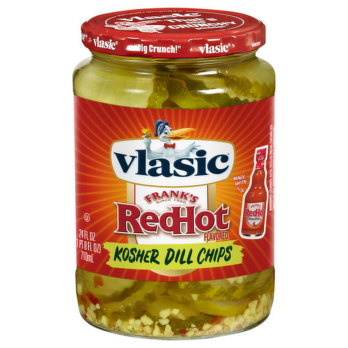 Vlasic Kosher Dill Chips, Red Hot Flavored