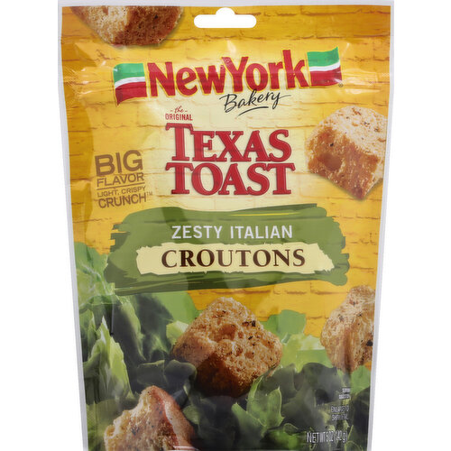 Big flavor. Light, crispy crunch. Our croutons are made from real French Bread, which gives them a light crispy crunch. - Don Penn (3rd Generation NYB Baker). Our bread is hearth baked, from scratch. Twice seasoned for 2x the flavor. Our passion for breadmaking stretches back 90 years. Baked proud. Visit Us at: www.NYBakery.com. Question or comments? 1-888-208-0797.