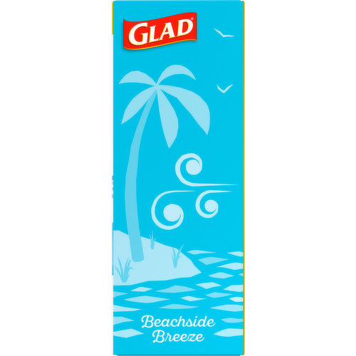 Glad Small Drawstring Trash Bags - Beachside Breeze - 4 Gallon