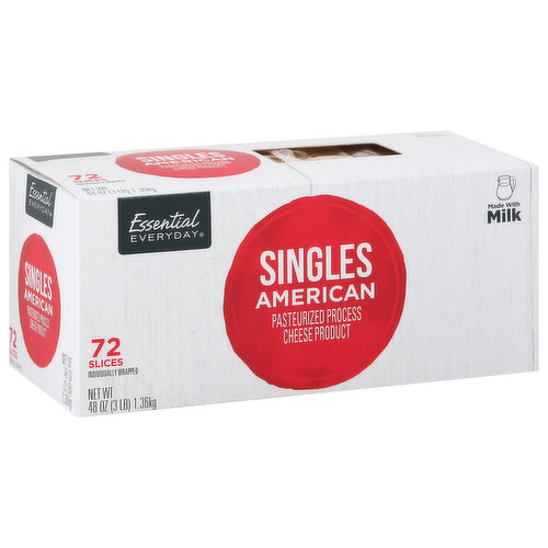 Essential Everyday Cheese Slices, American, Singles