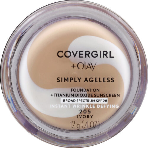 Other Information: Protect this product from excessive heat and direct sun. Misc: Foundation + titanium dioxide sunscreen. Covers lines and wrinkles instantly by floating over them not settling into them. covergirl.com. Made in US with foreign parts.