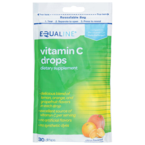 Equaline Vitamin C Drops, Citrus Flavored