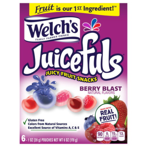 Welch's Juicefuls Juicy Fruit Snacks, Berry Blast