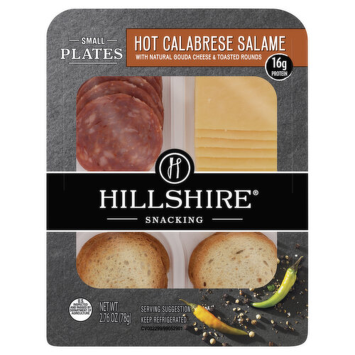 Hillshire Farm Snacking Small Plates, Hot Calabrese Salame Deli Lunch Meat with Gouda Cheese, 2.76 oz