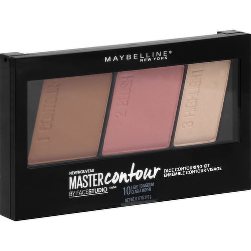 Maybelline By Facestudio Face Contouring Kit, Master Contour, Light to Medium 10